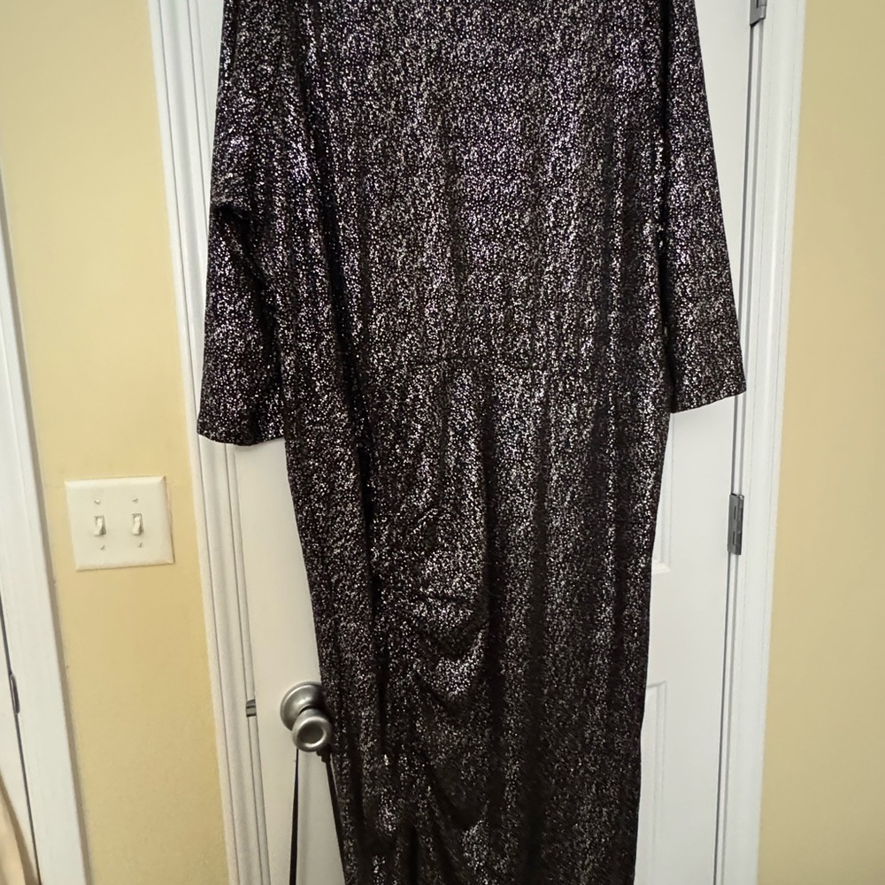 Lane Bryant Gray Dolman Sleeve Cocktail Gown